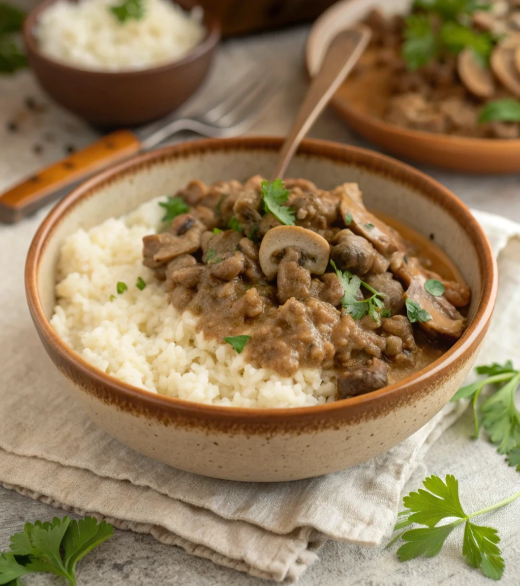 a-bowl-of-creamy-keto-beef-stroganoff